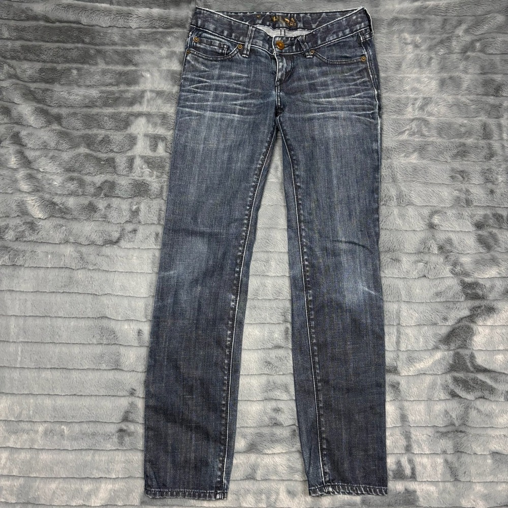 Express Jeans Womens 0S Dark Wash Low Rise Skinny Denim Blue Stretch 8135